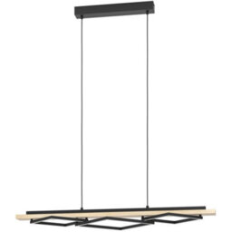 Loops Stylish Modern Black And Brown Led Pendant Ceiling Light For Contemporary Interiors - thumbnail 3