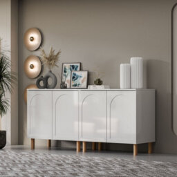 Decorotika Bohem180 Cm Modern Side Board White
