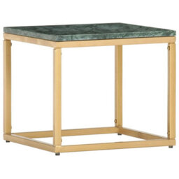 Berkfield Coffee Table Green 40X40X35 Cm Real Stone With Marble Texture - thumbnail 9