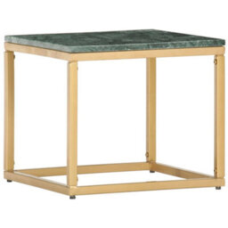 Berkfield Coffee Table Green 40X40X35 Cm Real Stone With Marble Texture - thumbnail 1