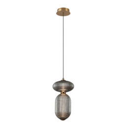 Luminosa Lighting Luminosa Nico 35Cm Slim Pendant Ceiling Light Black, Antique Brass, Gold 3000K Warm White 2Xled
