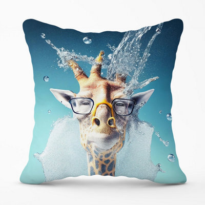 Warren Reed Designer Giraffe Splashart Outdoor Cushion 45Cm X 45Cm - image 1