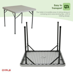 Oypla 2Ft 10In 88Cm Folding Heavy Duty Outdoor Trestle Party Garden Table - thumbnail 7
