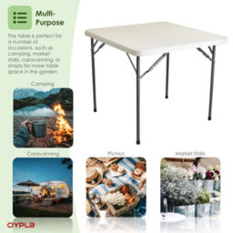 Oypla 2Ft 10In 88Cm Folding Heavy Duty Outdoor Trestle Party Garden Table - thumbnail 8
