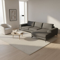 Abakus Direct Venice Chenille Corner Sofa In Black Right Facing With Deep Seats And Extra-Wide Padded Arms - thumbnail 8