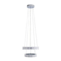 Pagazzi Lighting Pagazzi Ana Led Chrome 2-Tiered Pendant - thumbnail 2