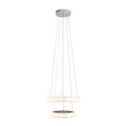 Pagazzi Lighting Pagazzi Ana Led Chrome 2-Tiered Pendant