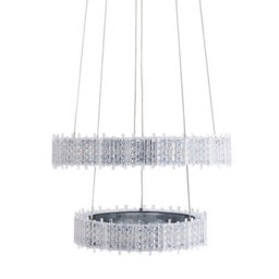 Pagazzi Lighting Pagazzi Ana Led Chrome 2-Tiered Pendant - thumbnail 5