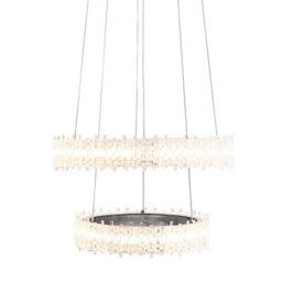Pagazzi Lighting Pagazzi Ana Led Chrome 2-Tiered Pendant - thumbnail 4
