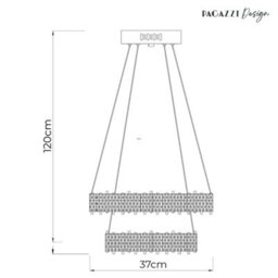 Pagazzi Lighting Pagazzi Ana Led Chrome 2-Tiered Pendant - thumbnail 8