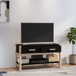 Berkfield Classic Tv Cabinet Black 82X38X45 Cm Engineered Wood - thumbnail 3