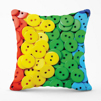 Warren Reed Designer Colourful Buttons Pattern Outdoor Cushion 45Cm X 45Cm - image 1