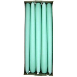 "SolaDirect Tapered Dinner Candles, Pack Of 10, Unscented, Long Burning Time, 24 Cm / 19.45"" (Fresh Mint, Matt)" - thumbnail 6