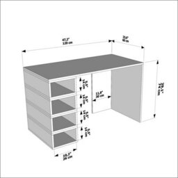 Decorotika Poyraz Computer Desk Walnut Black - thumbnail 7