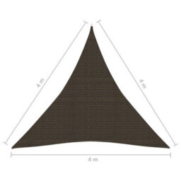Berkfield Sunshade Sail 160 G/m2 Brown 4X4X4 M Hdpe - thumbnail 6