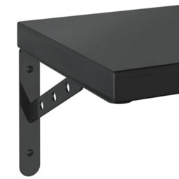 Berkfield Wall Shelves 2 Pcs 75X23.5 Cm Black Stainless Steel - thumbnail 8