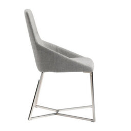 Stylish Grey Fabric Dining Chair By Angel Cerda - thumbnail 6