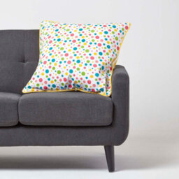 Homescapes Cotton Multi Colour Polka Dots Cushion Cover, 60 X 60 Cm - thumbnail 2