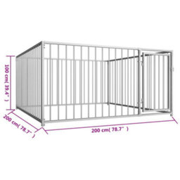 Vidaxl Outdoor Dog Kennel 200X200X100 Cm - thumbnail 6