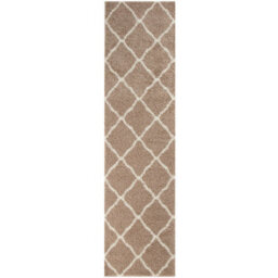 The Rugs Moroccan Shaggy Rugs And Runners Soft  High Pile Beige And Ivory Living Room Kitchen Hallway 720 - thumbnail 1