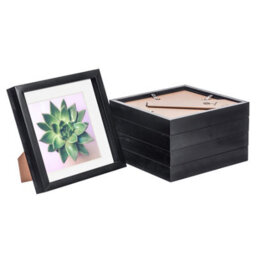 "Nicola Spring 8 X 8"" Photo Frames - Black/white Mount - 3D Picture Frame Box Portrait Display Case (22.5 X 22.5Cm) Set Of 5" - thumbnail 1