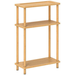 Wyld Haus Neliyo Bamboo 3-Tier Slim Side Table Natural Finish Scandinavian Style - thumbnail 2