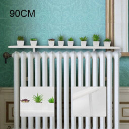 90Cm White Radiator Cover Shelves - thumbnail 3