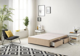 Somnior Beds Somnior Platform Divan Base Plush Beige With 2 Drawers -  Single
