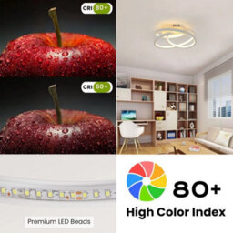 40W Led Ceiling Light Modern Warm White Metal Chandelier Bedroom Living Room - thumbnail 5