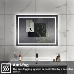 Sline 1000X700mm Bathroom Led Mirror With Cold White Light,touch Control,memory Function,demister Pad,horizontal/vertical - thumbnail 4
