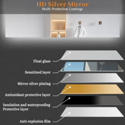 Sline 1000X700mm Bathroom Led Mirror With Cold White Light,touch Control,memory Function,demister Pad,horizontal/vertical - thumbnail 9