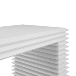 Wyld Haus Kinnegad White Wooden Console Table Etched Legs - thumbnail 4