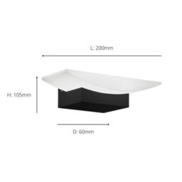 Eglo Metrass Led Plastic And Aluminium Black Uplighter Wall Light - thumbnail 3
