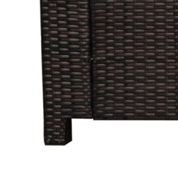 Wyld Haus Sediri Brown 3-Seater Rattan Outdoor Sofa With Cream Cushions, Galvanised Metal Frame - thumbnail 9