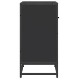 Berkfield Bedside Cabinet Black 60X31X60 Cm Engineered Wood And Metal - thumbnail 6