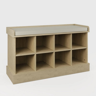 Oak Effect Shoe Bench With Seat - image 1