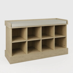 Oak Effect Shoe Bench With Seat