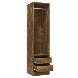 Walplus Wardrobe With Drawers Smoked Oak 50X50X200 Cm Engineered Wood - thumbnail 4