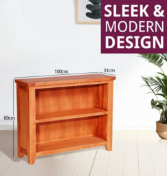 Hallowood Furniture Cotswold Small Wide Bookcase - thumbnail 3
