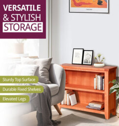 Hallowood Furniture Cotswold Small Wide Bookcase - thumbnail 5