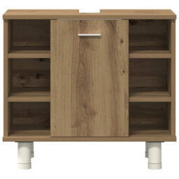 Berkfield 3 Piece Bathroom Furniture Set Artisan Oak Engineered Wood - thumbnail 4