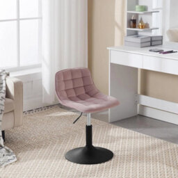 Woltu Dressing Table Chair Height Adjustable Chenille/velvet Vanity Chair Pink-Velvet - thumbnail 5