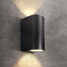 Komore Outdoor Up And  Down Wall Light Black Ip44 - thumbnail 1