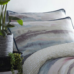 Appletree Landscape 100% Cotton Floral Light Blue Duvet Cover Set - thumbnail 3