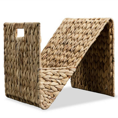 Berkfield Magazine Holder 31X31X31 Cm Water Hyacinth - image 1
