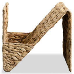 Berkfield Magazine Holder 31X31X31 Cm Water Hyacinth - thumbnail 3