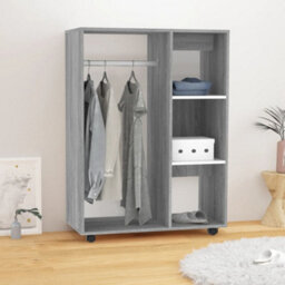 Berkfield Wardrobe Grey Sonoma 80X40X110 Cm Engineered Wood - thumbnail 1