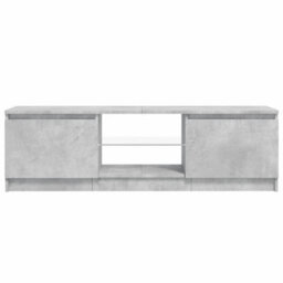 Berkfield Modern Tv Cabinet With Led Lights Concrete Grey 120X30X35.5 Cm - thumbnail 9