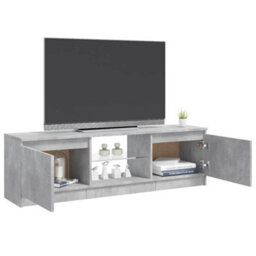 Berkfield Modern Tv Cabinet With Led Lights Concrete Grey 120X30X35.5 Cm - thumbnail 6