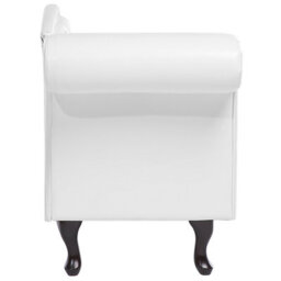 Beliani Left-Hand Chaise Longue Lattes Faux Leather White - thumbnail 8